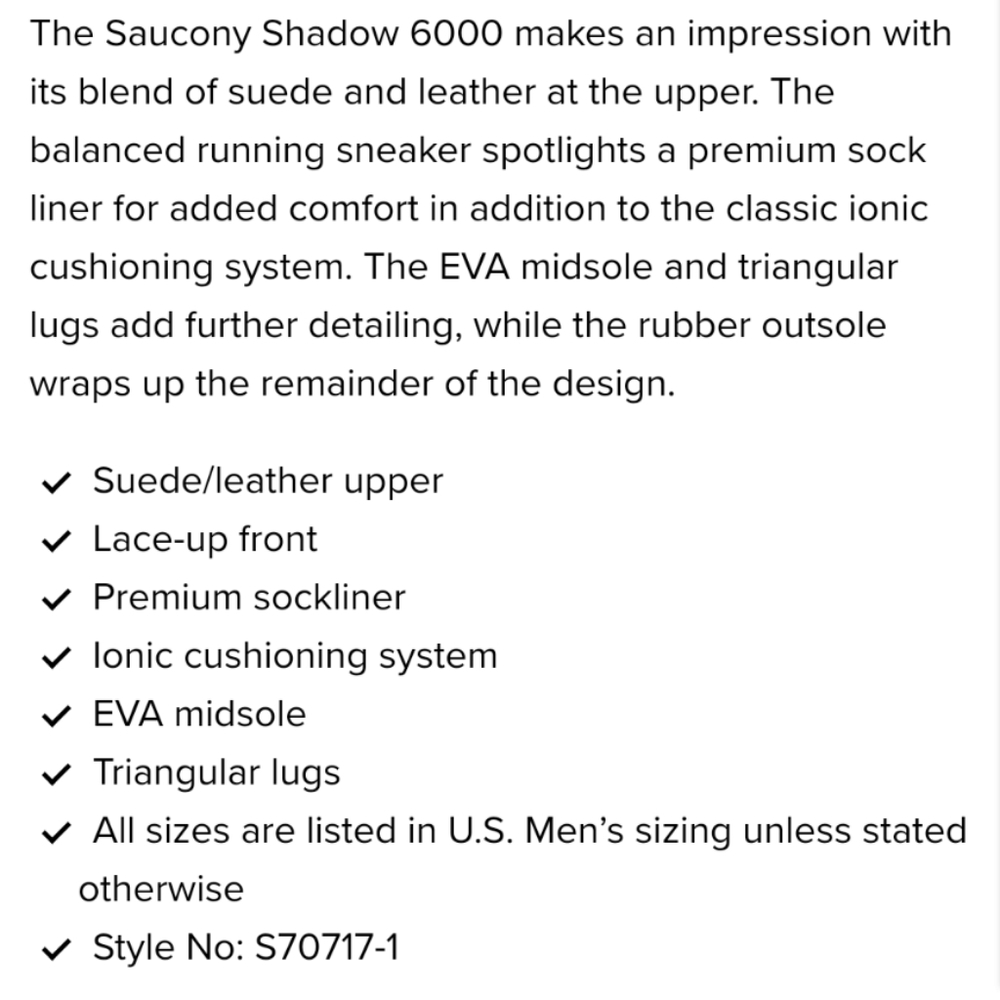 Saucony Shadow 6000 Gray Multi - image 3